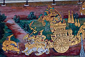 Detail from a mural painting with a 'Ramakien' motif - Thai version of the Indian Ramayana - from the temple complex of the Emerald Buddha, Bangkok (late 18th century) 